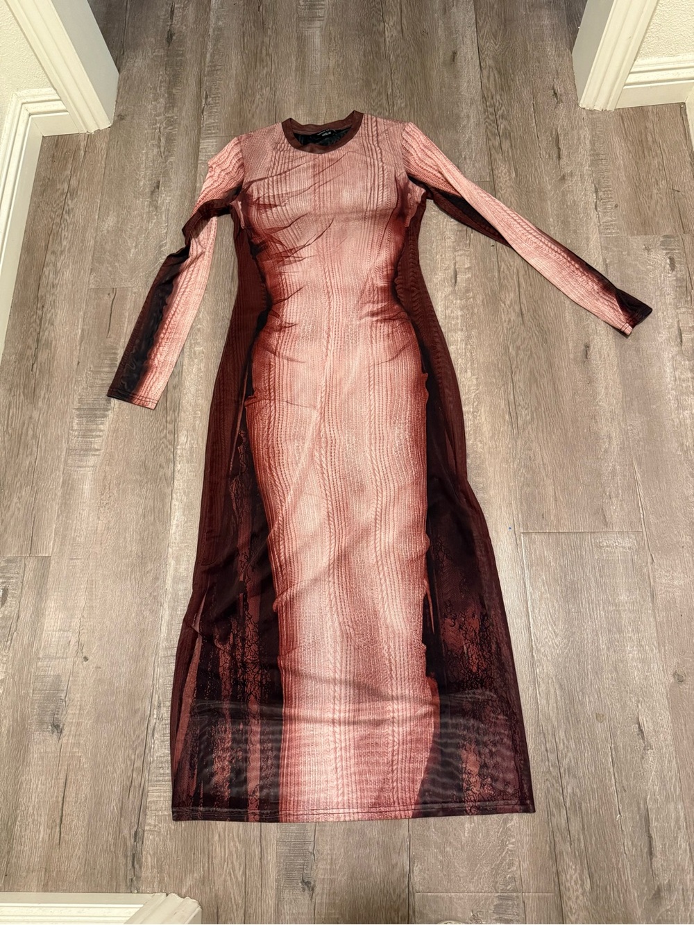 Long Sleeve Ombre Bodycon Dress